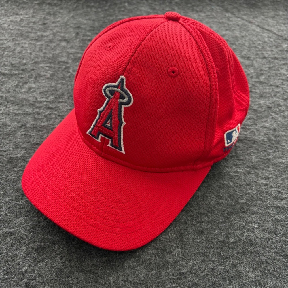 OC Sports Los Angeles Angels Youth Red Mesh Adjustable Baseball Cap Hat MLB